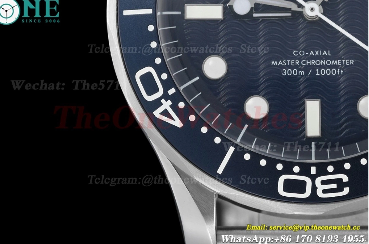 Dial Seamaster Mod SS 300m Blue SS James BLSF 42mm A8806 Bond 60th 0305